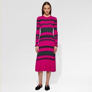 Proenza Schouler Striple Knit Long-Sleeve Dress